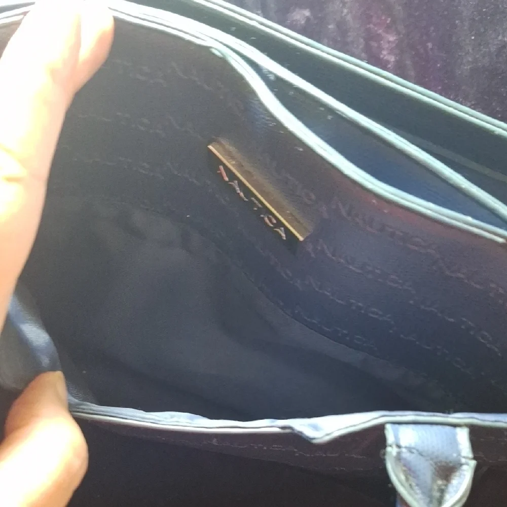 Nautica Blue Satchel Bag with Modern Structured Design